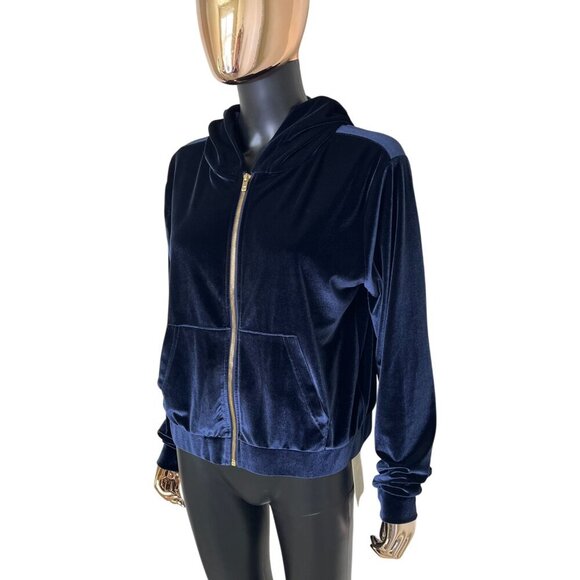 Fabletics Donna Velour Zip-Up Hoodie – Navy Blue – Size Large NWT - Picture 5 of 9